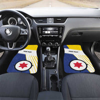 British Leeward Islands Car Mats Tropical Flower Grunge Style