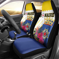 British Leeward Islands Car Seat Cover Tropical Flower Grunge Style