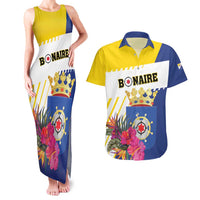 Personalised British Leeward Islands Couples Matching Tank Maxi Dress and Hawaiian Shirt Tropical Flower Grunge Style