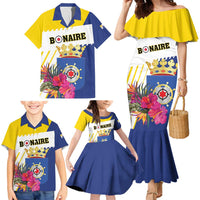 Personalised British Leeward Islands Family Matching Mermaid Dress and Hawaiian Shirt Tropical Flower Grunge Style