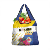 British Leeward Islands Grocery Bag Tropical Flower Grunge Style