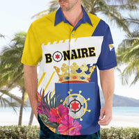 Personalised British Leeward Islands Hawaiian Shirt Tropical Flower Grunge Style