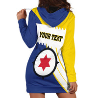 Personalised British Leeward Islands Hoodie Dress Tropical Flower Grunge Style