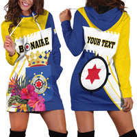 Personalised British Leeward Islands Hoodie Dress Tropical Flower Grunge Style