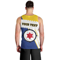 Personalised British Leeward Islands Men Tank Top Tropical Flower Grunge Style