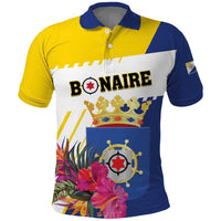 Personalised British Leeward Islands Polo Shirt Tropical Flower Grunge Style