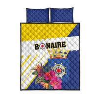 British Leeward Islands Quilt Bed Set Tropical Flower Grunge Style