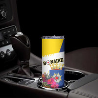 Personalised British Leeward Islands Skinny Tumbler Tropical Flower Grunge Style