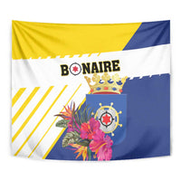 British Leeward Islands Tapestry Tropical Flower Grunge Style