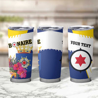 Personalised British Leeward Islands Tumbler Cup Tropical Flower Grunge Style