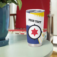 Personalised British Leeward Islands Tumbler Cup Tropical Flower Grunge Style