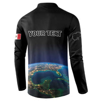 Personalized Gulf Of Mexico Est 1550 Button Sweatshirt Gulf Of Mexico From Space