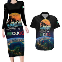 Personalized Gulf Of Mexico Est 1550 Couples Matching Long Sleeve Bodycon Dress and Hawaiian Shirt Gulf Of Mexico From Space