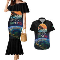 Personalized Gulf Of Mexico Est 1550 Couples Matching Mermaid Dress and Hawaiian Shirt Gulf Of Mexico From Space