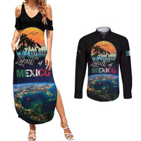 Personalized Gulf Of Mexico Est 1550 Couples Matching Summer Maxi Dress and Long Sleeve Button Shirt Gulf Of Mexico From Space