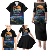 Personalized Gulf Of Mexico Est 1550 Family Matching Puletasi and Hawaiian Shirt Gulf Of Mexico From Space