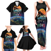 Personalized Gulf Of Mexico Est 1550 Family Matching Tank Maxi Dress and Hawaiian Shirt Gulf Of Mexico From Space