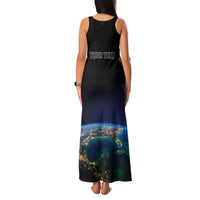 Personalized Gulf Of Mexico Est 1550 Family Matching Tank Maxi Dress and Hawaiian Shirt Gulf Of Mexico From Space
