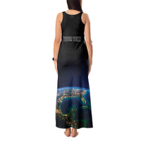 Personalized Gulf Of Mexico Est 1550 Tank Maxi Dress Gulf Of Mexico From Space