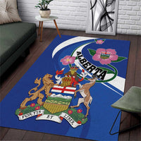 Canada Alberta Province Area Rug Wild Rose Fortis et liber