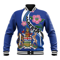 Personalized Canada Alberta Province Baseball Jacket Wild Rose Fortis et liber