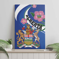 Canada Alberta Province Canvas Wall Art Wild Rose Fortis et liber