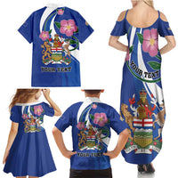 Personalized Canada Alberta Province Family Matching Summer Maxi Dress and Hawaiian Shirt Wild Rose Fortis et liber
