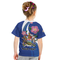 Personalized Canada Alberta Province Kid T Shirt Wild Rose Fortis et liber