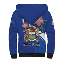 Personalized Canada Alberta Province Sherpa Hoodie Wild Rose Fortis et liber