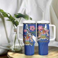 Personalized Canada Alberta Province Tumbler With Handle Wild Rose Fortis et liber