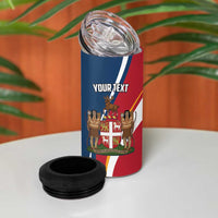 Personalized Canada Newfoundland and Labrador Province 4 in 1 Can Cooler Tumbler Quaerite prime regnum Dei