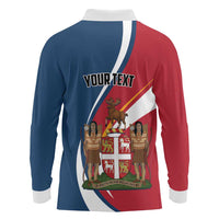 Personalized Canada Newfoundland and Labrador Province Long Sleeve Polo Shirt Quaerite prime regnum Dei