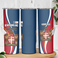 Personalized Canada Newfoundland and Labrador Province Skinny Tumbler Quaerite prime regnum Dei