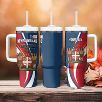 Personalized Canada Newfoundland and Labrador Province Tumbler With Handle Quaerite prime regnum Dei