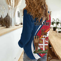 Personalized Canada Newfoundland and Labrador Province Women Casual Shirt Quaerite prime regnum Dei