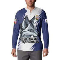 Personalized Canada Northwest Territories Button Sweatshirt White Fox Grunge Stylized