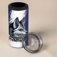 Personalized Canada Northwest Territories 4 in 1 Can Cooler Tumbler White Fox Grunge Stylized