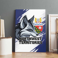 Canada Northwest Territories Canvas Wall Art White Fox Grunge Stylized