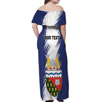 Personalized Canada Northwest Territories Off Shoulder Maxi Dress White Fox Grunge Stylized