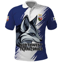 Personalized Canada Northwest Territories Polo Shirt White Fox Grunge Stylized