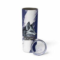 Personalized Canada Northwest Territories Skinny Tumbler White Fox Grunge Stylized