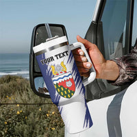 Personalized Canada Northwest Territories Tumbler With Handle White Fox Grunge Stylized