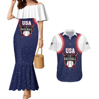 Custom USA 2025 Baseball Couples Matching Mermaid Dress and Hawaiian Shirt United States Team For Glory