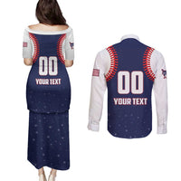 Custom USA 2025 Baseball Couples Matching Puletasi and Long Sleeve Button Shirt United States Team For Glory
