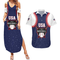 Custom USA 2025 Baseball Couples Matching Summer Maxi Dress and Hawaiian Shirt United States Team For Glory