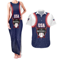 Custom USA 2025 Baseball Couples Matching Tank Maxi Dress and Hawaiian Shirt United States Team For Glory