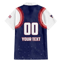 Custom USA 2025 Baseball Family Matching Off The Shoulder Long Sleeve Dress and Hawaiian Shirt United States Team For Glory
