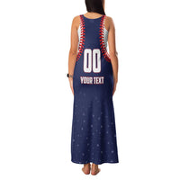 Custom USA 2025 Baseball Family Matching Tank Maxi Dress and Hawaiian Shirt United States Team For Glory