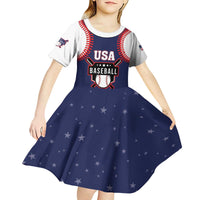 Custom USA 2025 Baseball Kid Short Sleeve Dress United States Team For Glory