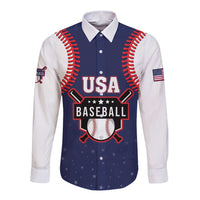 Custom USA 2025 Baseball Long Sleeve Button Shirt United States Team For Glory